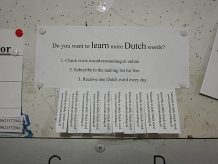 mini poster with tear-off tabs